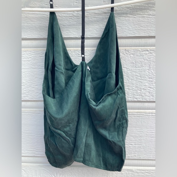 Lunya 100% Washable Silk T-Back Tank Cami Emerald Green Medium M - Picture 5 of 8